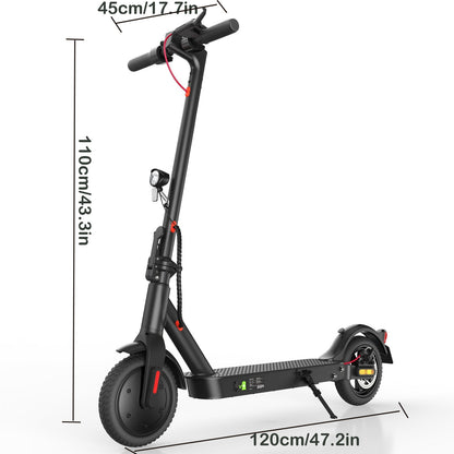iScooter E Scooter mit Straßenzulassung ABE Max 30 km Reichweite, 350W Motor Elektroroller mit 8,5 Zoll Wabenreifen Duales Bremssystem und Doppelfederung für Herren Damen